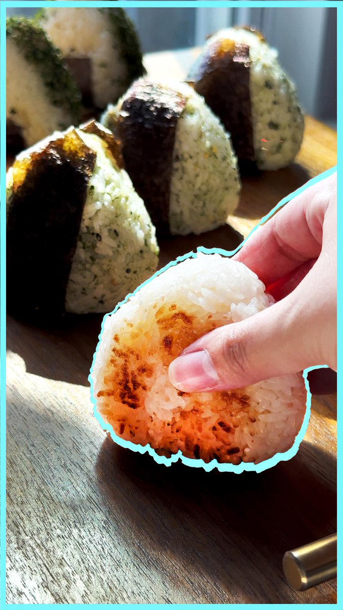 Three different Onigiri