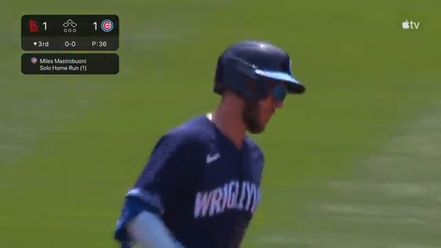 First career Major League homerun for Miles Mastrobuoni!
