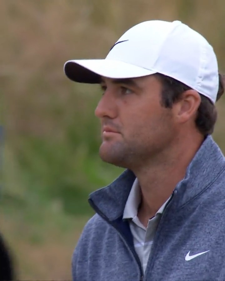 Sometimes you need a little luck 😅 Scottie Scheffler makes the cut on the number with a birdie on 18 The Open. Watch live now: @Peacock