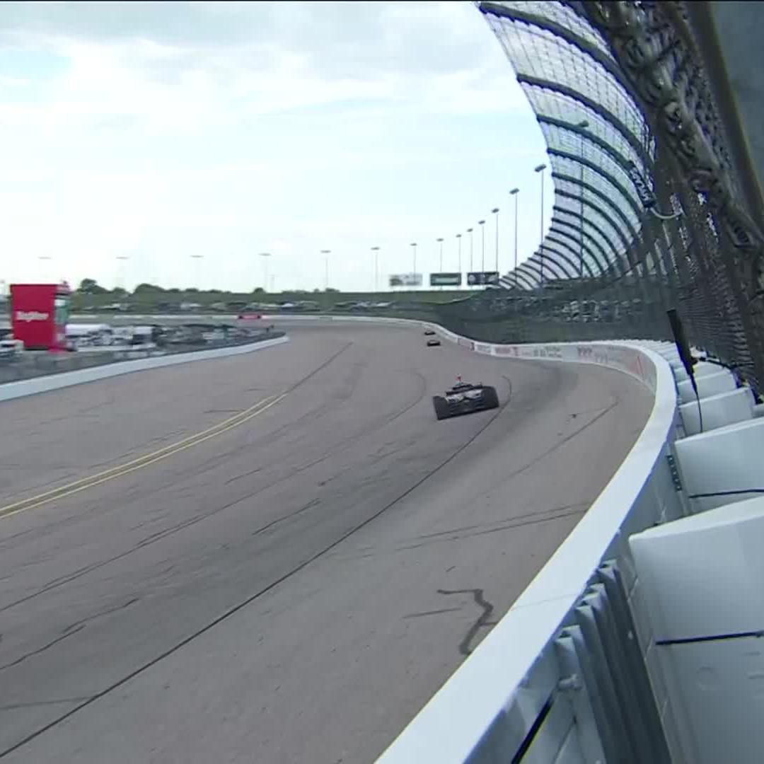 Getting dicey in practice! Santino Ferrucci and Romain Grosjean almost come together. #INDYCAR // INDYCAR Race Weekend at Iowa