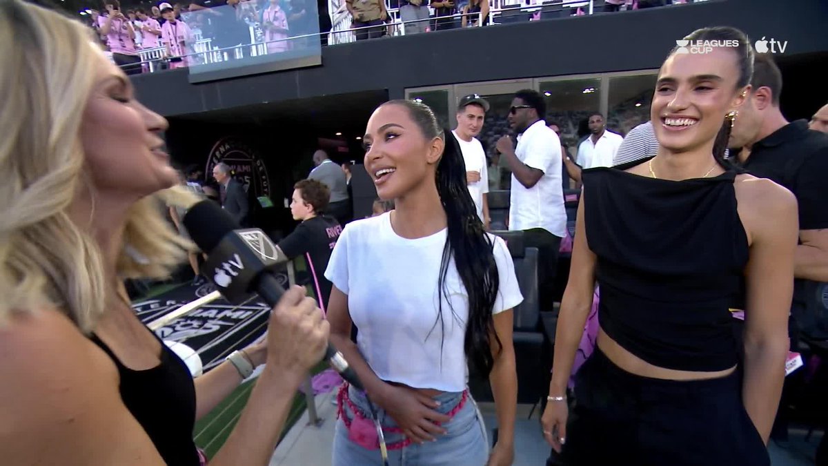 Kim Kardashian had to bring her football-obsessed son to Messi's debut ❤️ (via Major League Soccer)