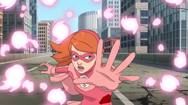 Can’t wait for you to watch… [SMASH TO ATOM EVE TITLE CARD]. Invincible Atom Eve, a special episode, now available on Prime Video.