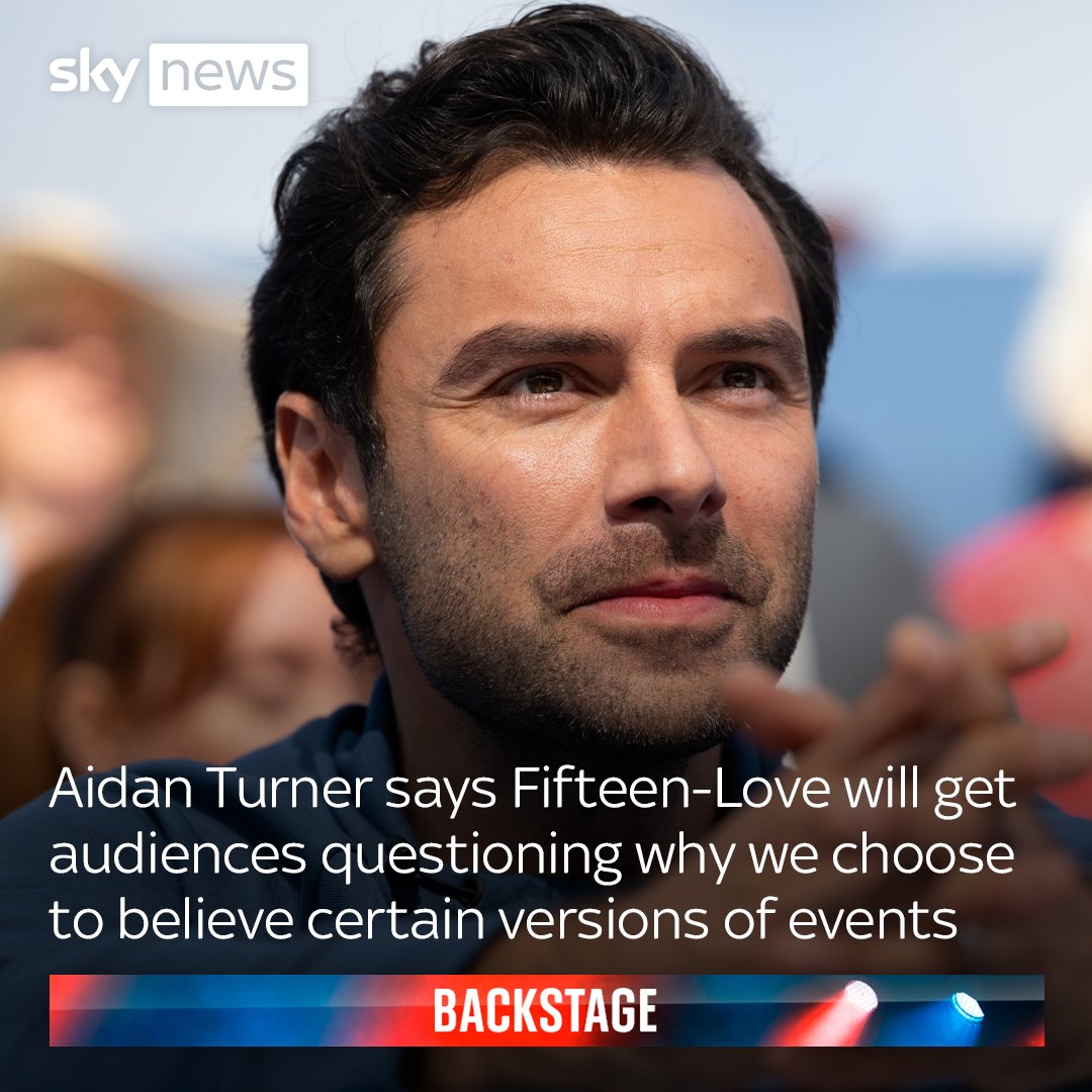 In #FifteenLove Poldark Aidan Turner plays a tennis coach accused of misconduct by a former player. Speaking to Sky's #Backstage Podcast Aidan Turner thinks his new show will get audiences questioning why they choose to believe certain versions of events. 📸 Prime Video