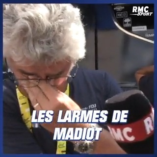 Marc Madiot en larmes ce matin quand il est interrogé sur Thibaut Pinot.💔#TDF2023 📹 via RMC Sport