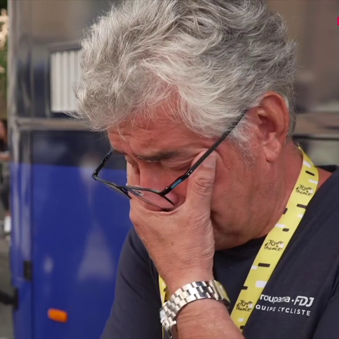 😢 Les larmes de Marc Madiot au moment d'évoquer les adieux de Thibaut Pinot sur le Tour de France #LesRP #TourDeFrance2023 #ViragePinot