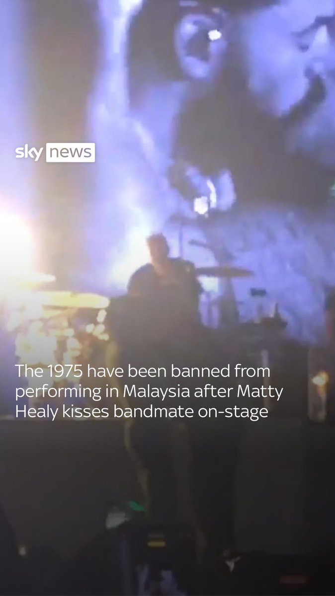 The 1975 have been banned from performing in Malaysia after frontman Matty Healy kissed bass player Ross MacDonald on-stage. The three-day music festival has now been cancelled. 👇
