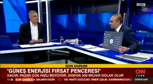 GÜNEŞ PANELİ ÜRETİMİNDE AVRUPA'DA BİRİNCİYİZ Bakan Mehmet Fatih KACIR, CNN TÜRK'te yenilenebilir enerji kaynaklarının önemine işaret etti: ✅ Güneş enerjisi fırsat penceresi. ✅ Güneş paneli üretiminde; Avrupa'da birinciyiz. ✅ Çin'den sonra ikinci ülke olacağız.