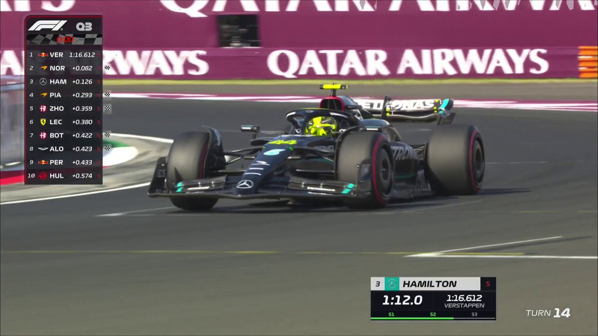 WHAT A LAP FROM LEWIS! He takes pole position by 0.003s from Max Verstappen 🤯