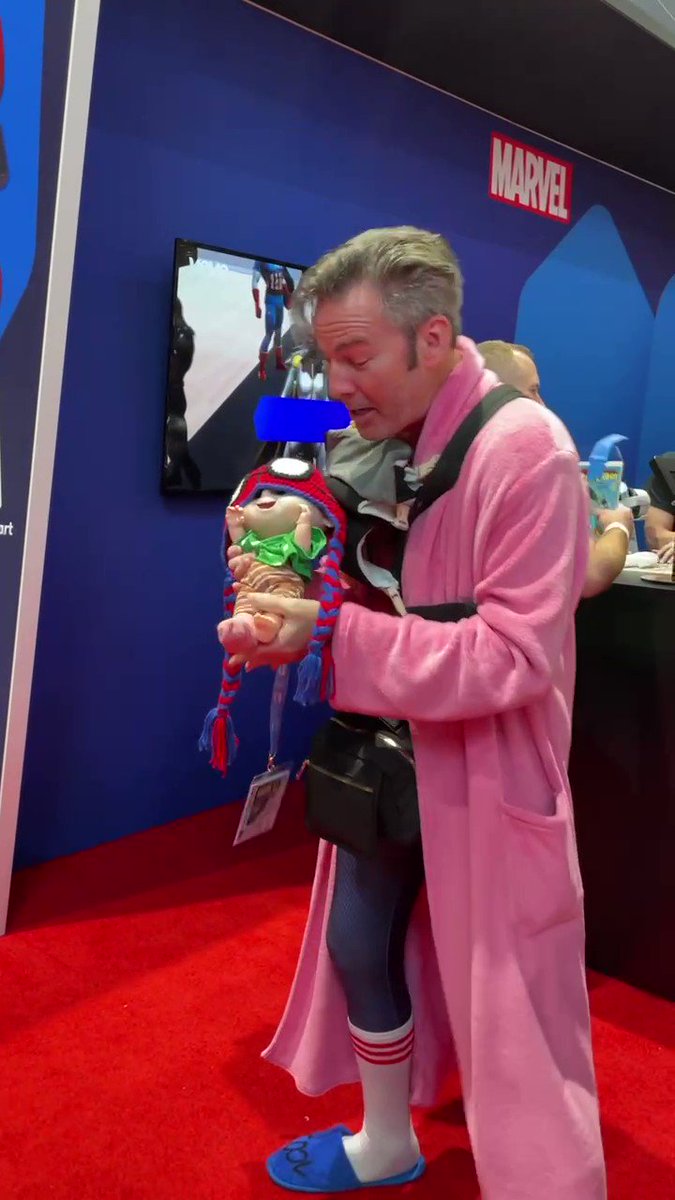 The #SpiderVerse is never short of babysitters. #MarvelSDCC