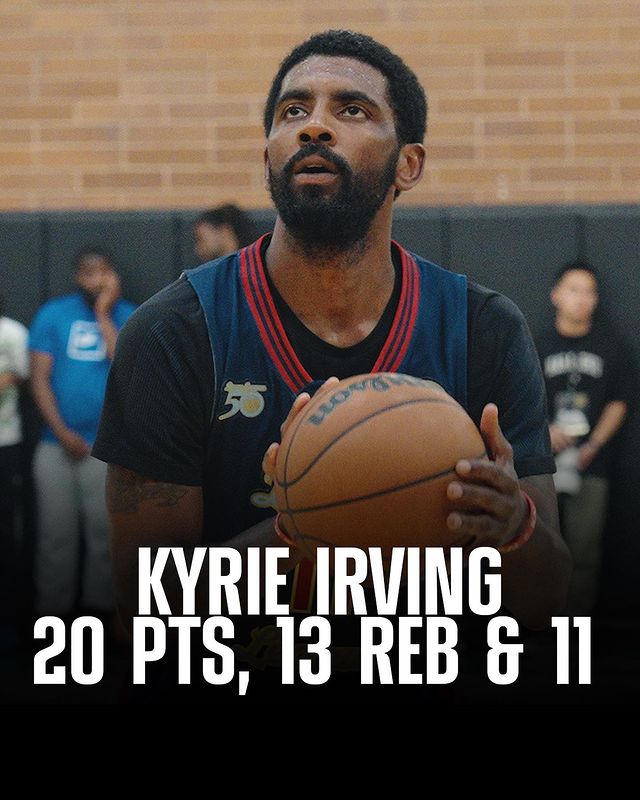 UNCLE DREW AT THE DREW! Kyrie Irving made his Drew League debut with the Nationwide Souljas and became the first NBA player to get a triple-double at the Drew: 23 Points, 13 Rebounds and 11 Dimes!