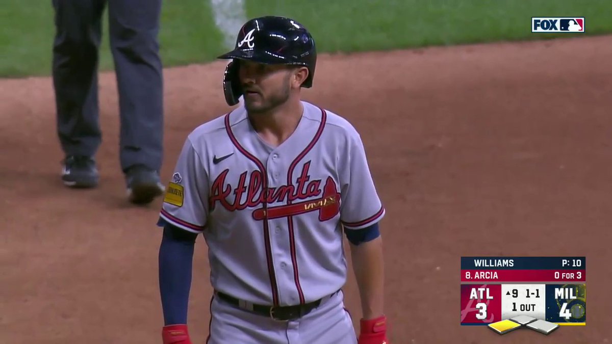 WOW! Forrest Wall makes his major league debut as a pinch runner, and steals 2nd and 3rd base on back-to-back pitches! 📺: FOX