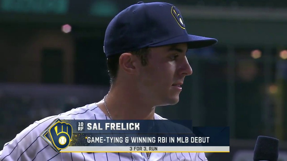 What a debut for Sal Frelick! 👏 Ken Rosenthal talks with Sal after his big night in the Brewers 4-3 win