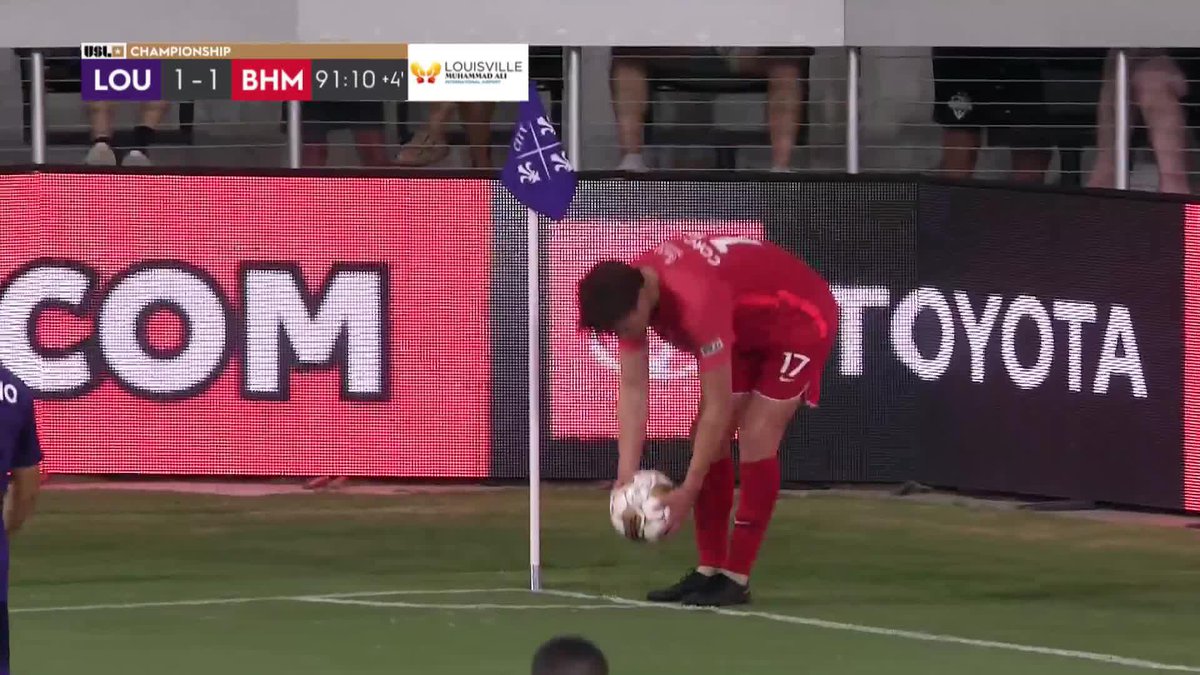 Late Drama! 😱 Alex Crognale's backheel flick finds the back of the net as Birmingham Legion FC snatches a late lead! #LOUvBHM