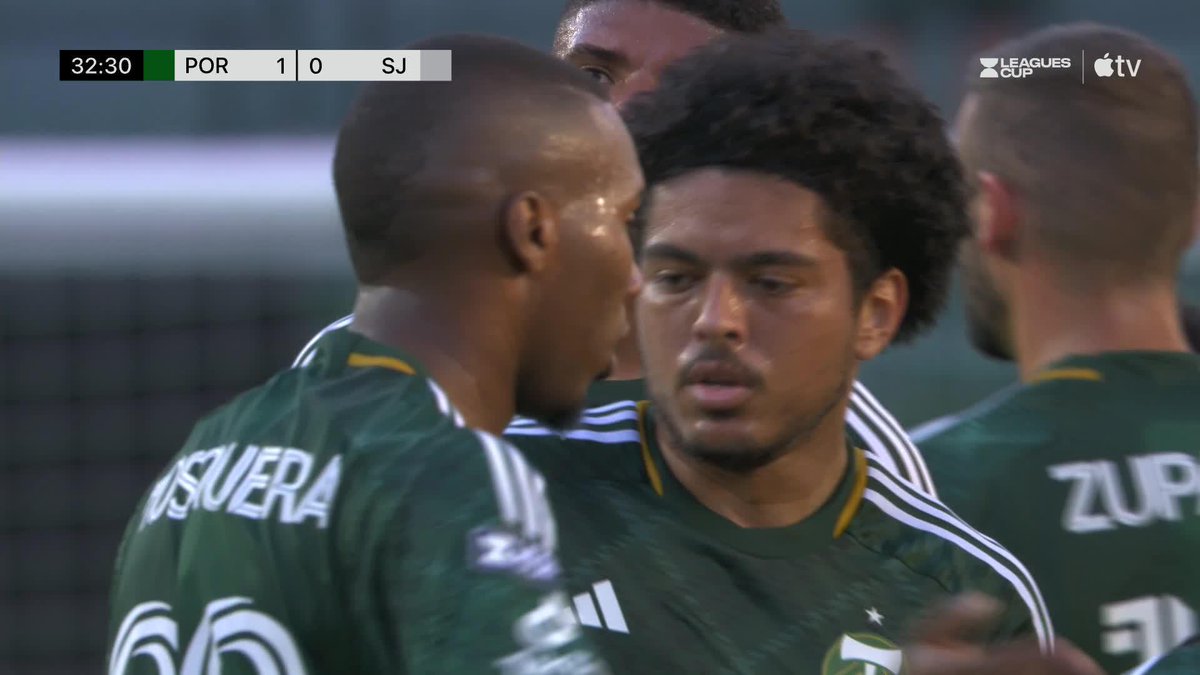 Long range. No celly. 33rd minute. Evander gives Portland Timbers the lead against San Jose tonight. 😤