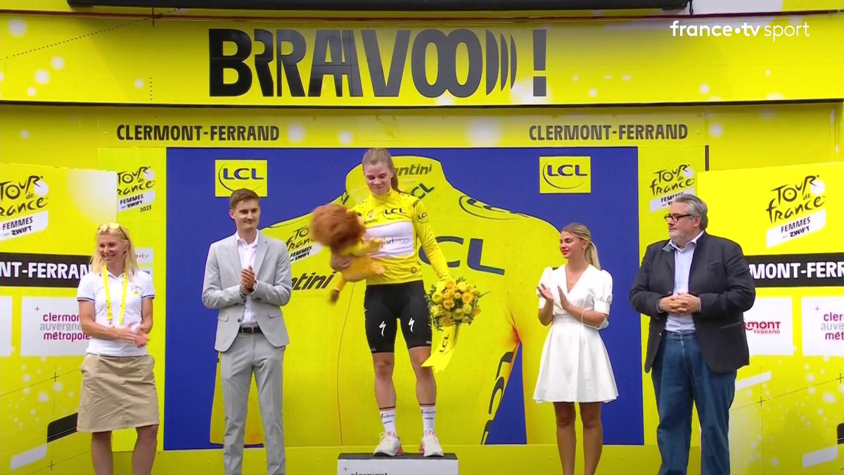 #TDFF2023 | Lotte Kopecky endosse le premier maillot jaune de cette édition du Tour de France Femmes 🟡
