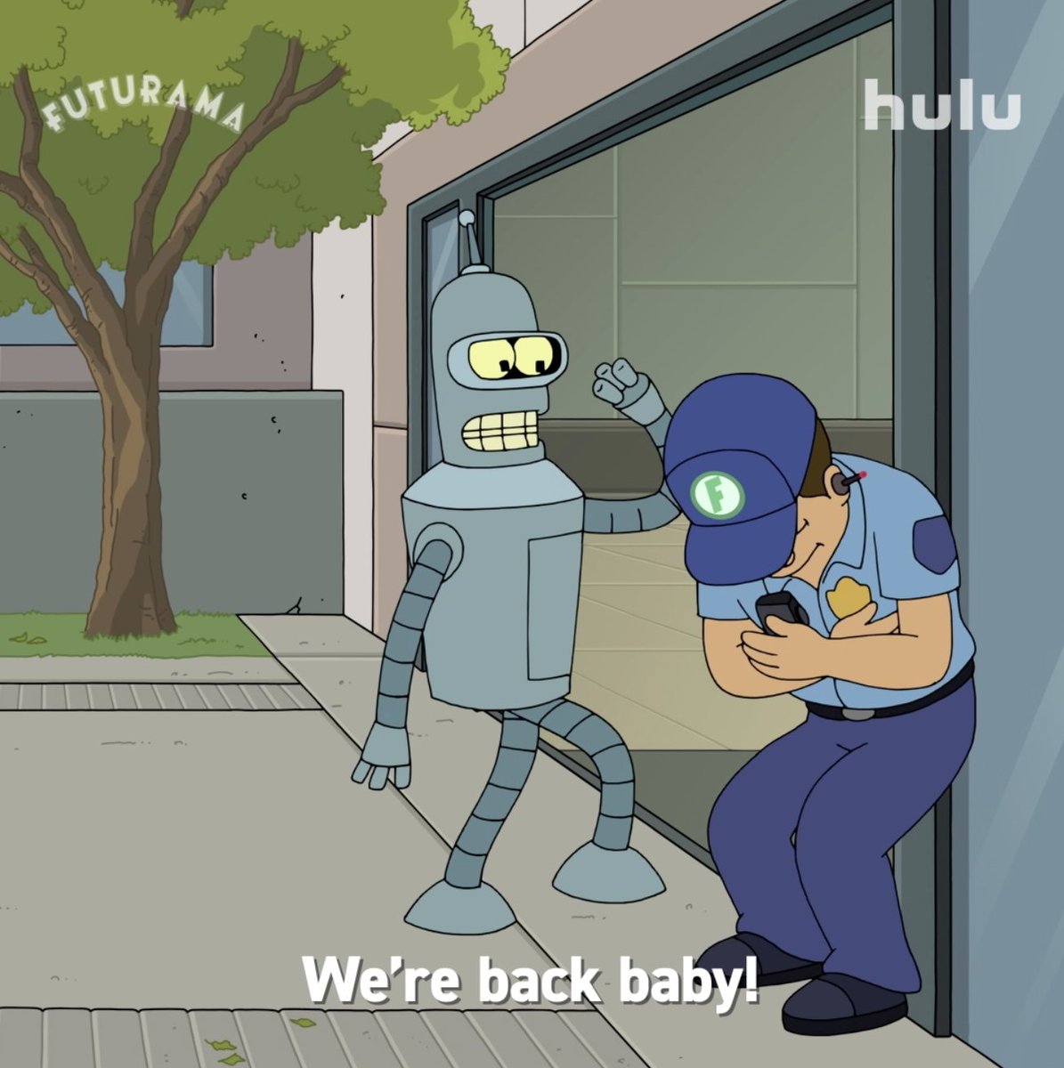 Who's staying up till Midnight ET to watch the new #Futurama episode on Hulu? If you're on the west coast that means you can start streaming at 9PM 🤖