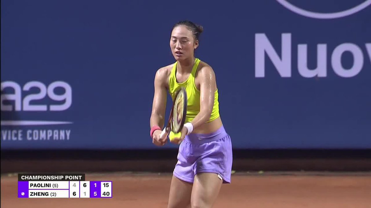 🔥 First Career Title 🔥 Qinwen Zheng defeats Paolini 6-4, 1-6, 6-1 in Palermo. 🏆 #PLO23