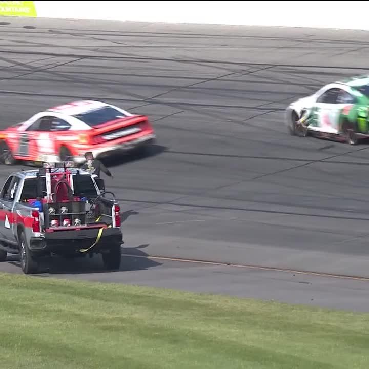 Frustration out of Austin Dillon following the crash!