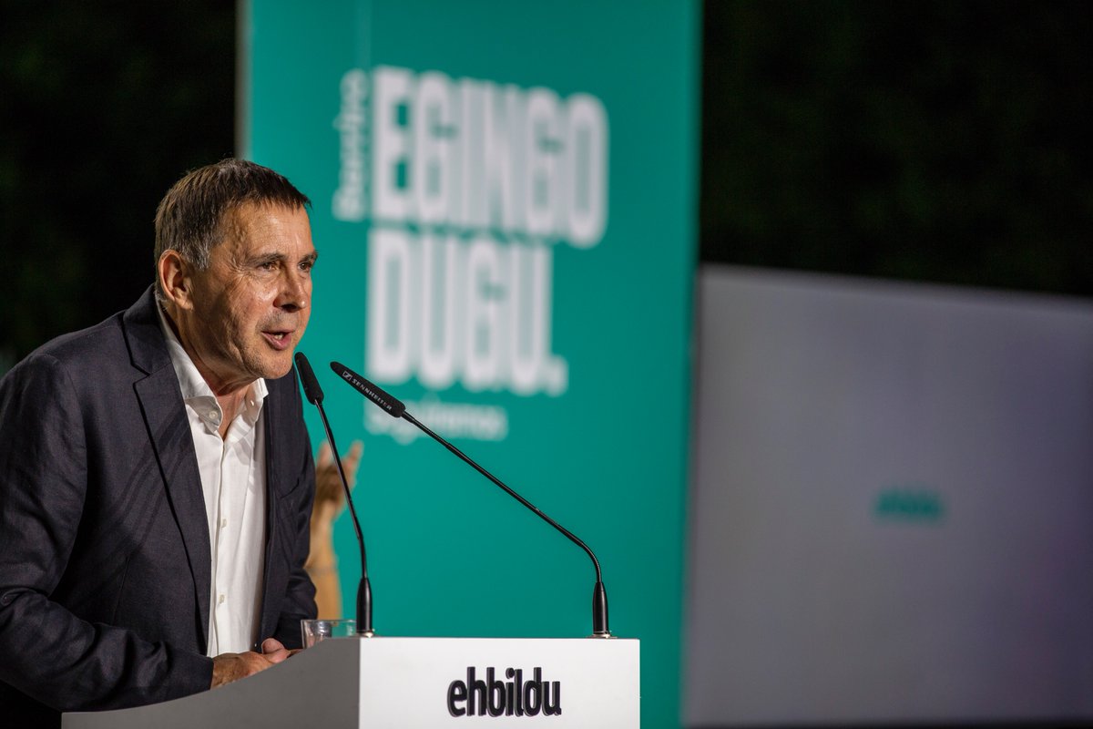 🔴 ¡ALTO Y CLARO! Mensaje de Arnaldo Otegi 🔻 a las derechas españolas. «EH Bildu cumple su palabra. Por nosotros y nosotras no será. Si depende de EH Bildu, no habrá gobierno del bloque reaccionario en el Estado español. No seremos equidistantes». Berriro #EginDugu!