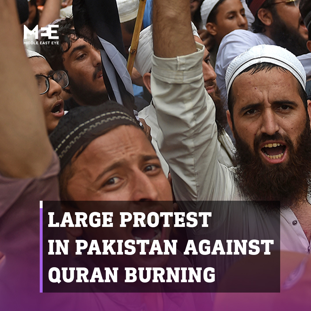Thousands of protesters gathered in Pakistan's Karachi on Sunday to protest against the recent Quran desecrations in Sweden. In June an Iraqi refugee burned a Quran in front of a mosque in Sweden, sparking outrage across the Muslim world.