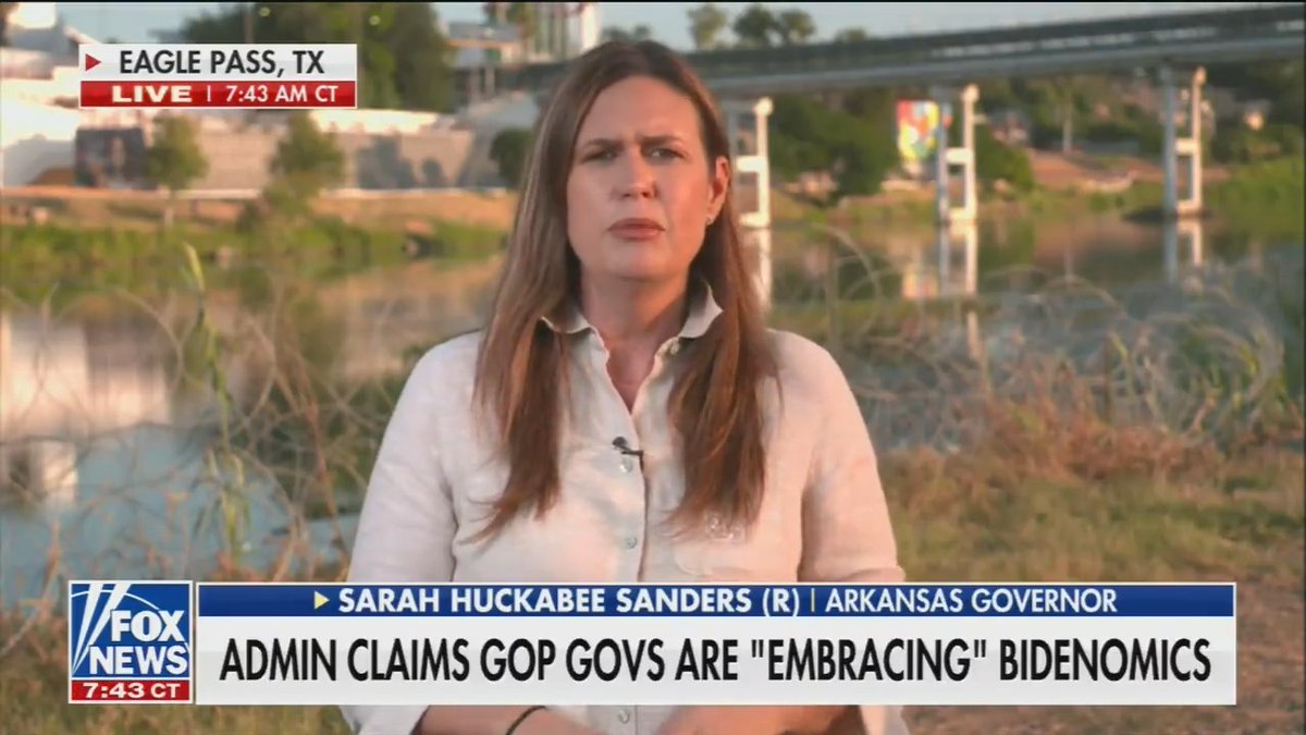 Gov. Sarah Huckabee Sanders (R-AR): “Our message is, Arkansas is open for business ... Just remember when you get to Arkansas, don’t forget why you left California in the first place.” The Recount.