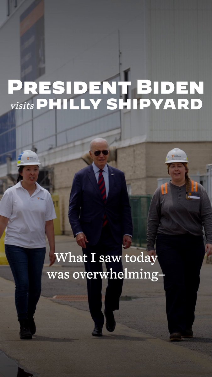 For the longest time, we’ve been told to give up on American manufacturing. But I never believed that. We can lead the world in manufacturing again. During my visit to Philadelphia, I saw proof that Bidenomics is working.