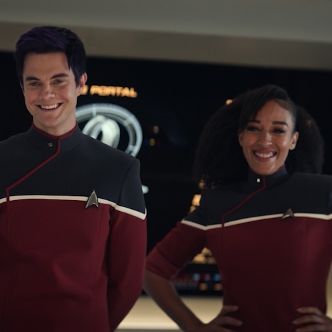 The #StarTrek #StrangeNewWorlds episode featuring #StarTrek #LowerDecks is the latest in a long line of crossovers! Here are some other moments when your favorite Star Trek series intersected.