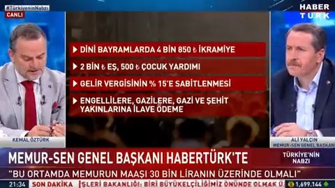 Memurlar artan konut fiyatları için ne düşünüyor? Maaş zammı talebi büyükşehirler için farklı mı? #TürkiyeninNabzı'nda Kemal Öztürk sordu; Memur-Sen Genel Başkanı Ali YALÇIN yanıtladı.