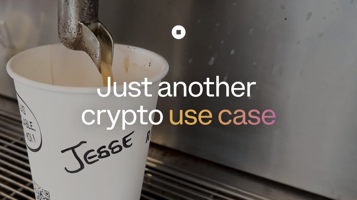 Welcome to the coffee shop of the future, where USDC payments are instant and gas-free with Coinbase Wallet. And where customers order seamlessly via messaging, powered by @XMTP_.