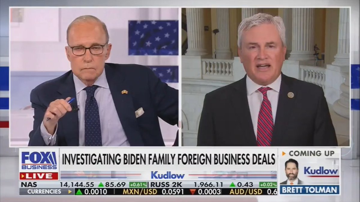 House Oversight Chair James Comer claims that President Biden has committed “one of the biggest crimes that I’ve ever studied, with respect to American history.”