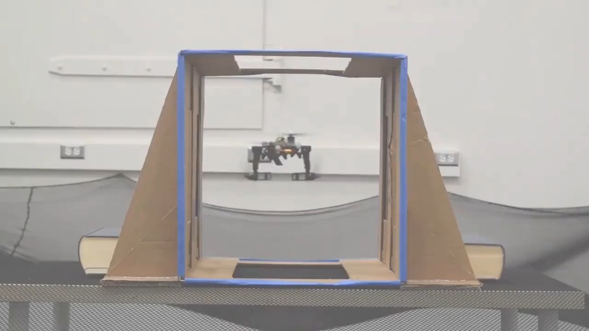 Design and Control of a Midair-Reconfigurable Quadcopter using Unactuated Hinges A novel quadcopter capable of changing shape mid-flight is presented, allowing for operation in four configurations with the capability of sustained hover in three. Video by HiPeRLab, UC Berkeley