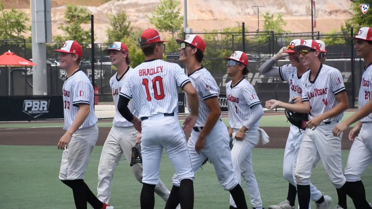 "A lifetime of memories and happiness." Oakland University Baseball-bound Andrew landis &amp; R.J. Orozco join Cory McCartney as The D Las Vegas 2024 celebrates the 17U National Championship. #17Nat23 Prep Baseball | @PrepbaseballM | @PBRTournaments