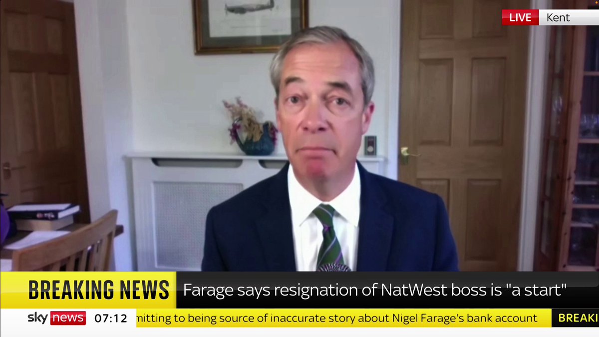 "This thing has completely absorbed my life." Former Brexit Party leader, Nigel Farage says of the NatWest scandal. 📺 Sky 501, Virgin 602, Freeview 233 and YouTube