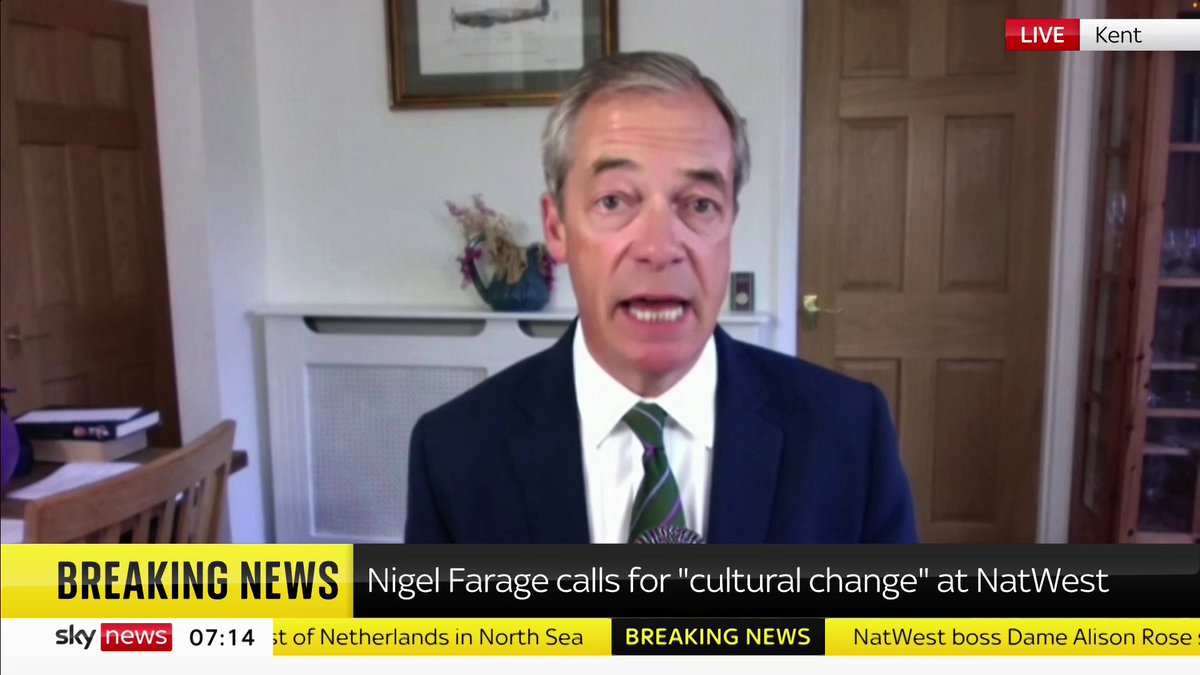 Nigel Farage says 10 banks have turned him down after the Coutts closure. He blames the "culture" that has taken over the banking industry. 📺 Sky 501, Virgin 602, Freeview 233 and YouTube