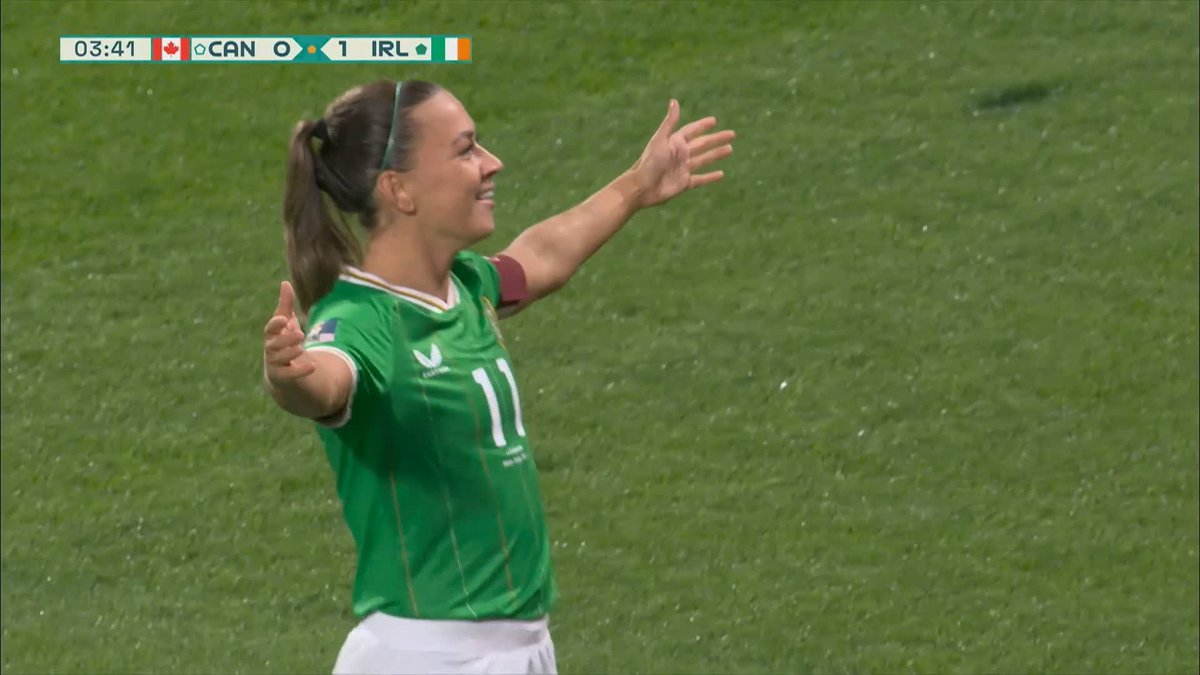 KATIE MCCABE SCORES DIRECTLY FROM A CORNER ☘️ The captain scores #IRL's first-ever goal at a #FIFAWWC... and it is nothing short of magic!