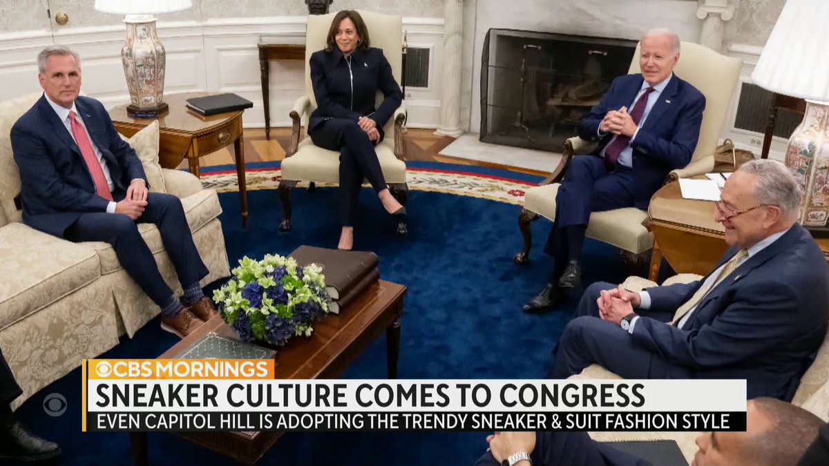 The buttoned-up world of Capitol Hill is turning to laces. As Congress gets younger, more members are turning to sneakers, reports Scott MacFarlane, with a group on the Hill trying to bridge the political and generational divide.