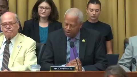 Democrat Rep. Hank Johnson, at a hearing on the border crisis ravaging American communities, says "the greatest threat facing our homeland is white nationalist ideology"