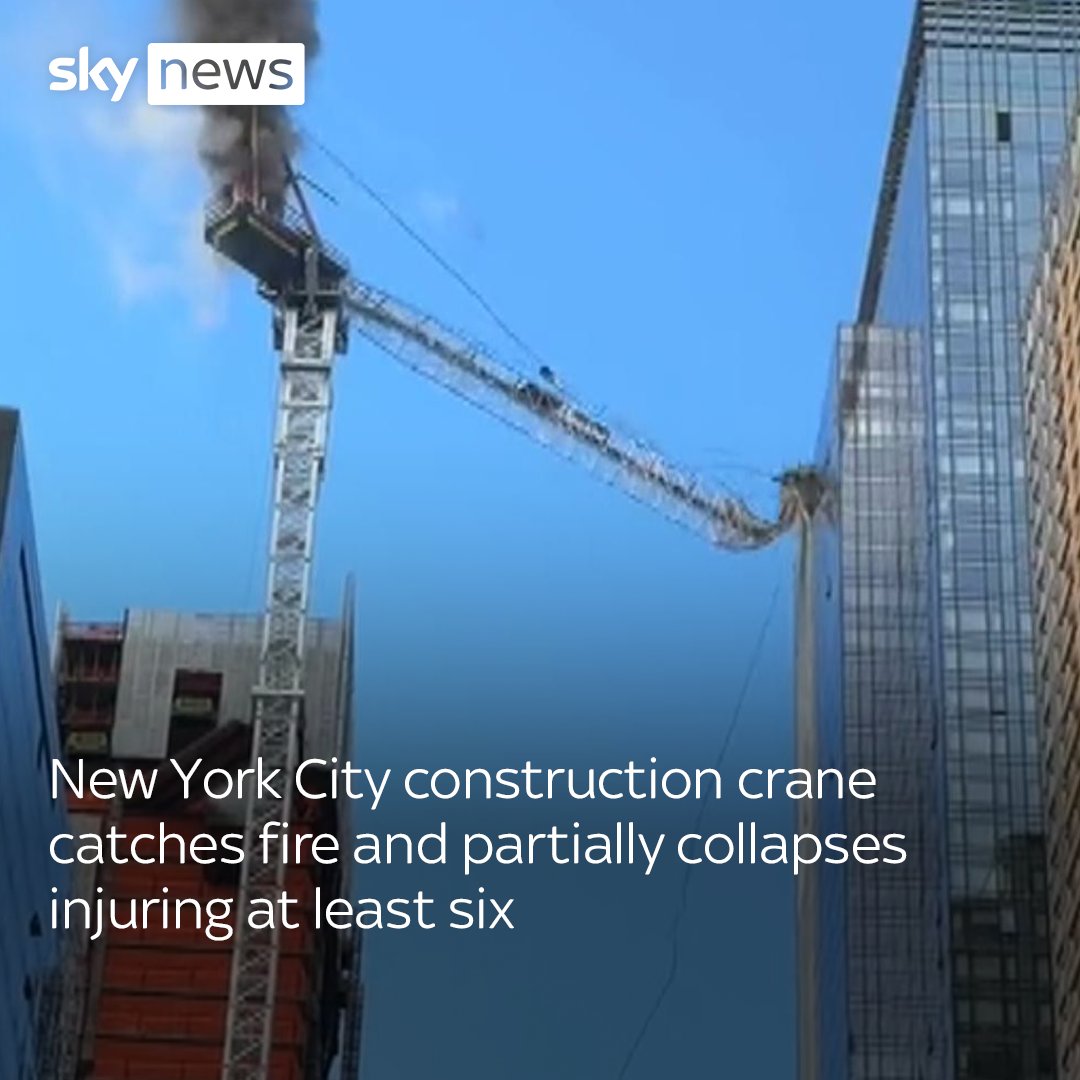 Footage captured by bystanders showed the moment the crane collapsed in the middle of Manhattan Watch more;