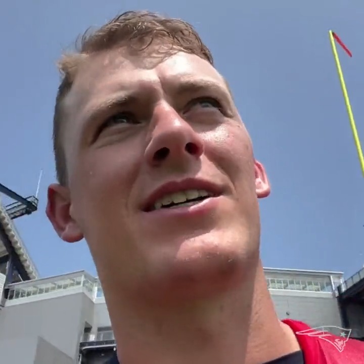 A good first day of #PatsCamp! Mac Jones | #ForeverNE