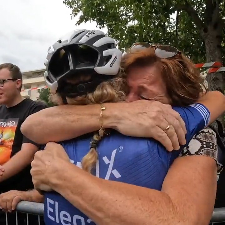 The moment it sinks in for Yara Kastelijn that she's won a stage at Tour de France Femmes. 🙌 #TDF2023