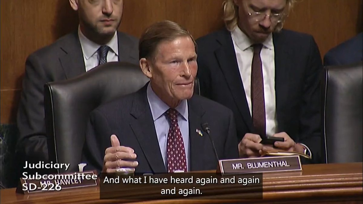 The urgency around A.I.’s advancements demands serious action &amp; substantive legislation. The future is not science fiction or fantasy. It's not even the future, it's the here &amp; now.
