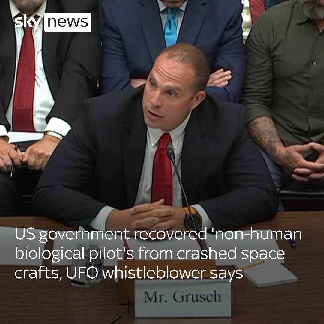 David Grusch, a former intelligence official, told Congress that “non-human biologics” found at crash sites were "recovered". Read more: