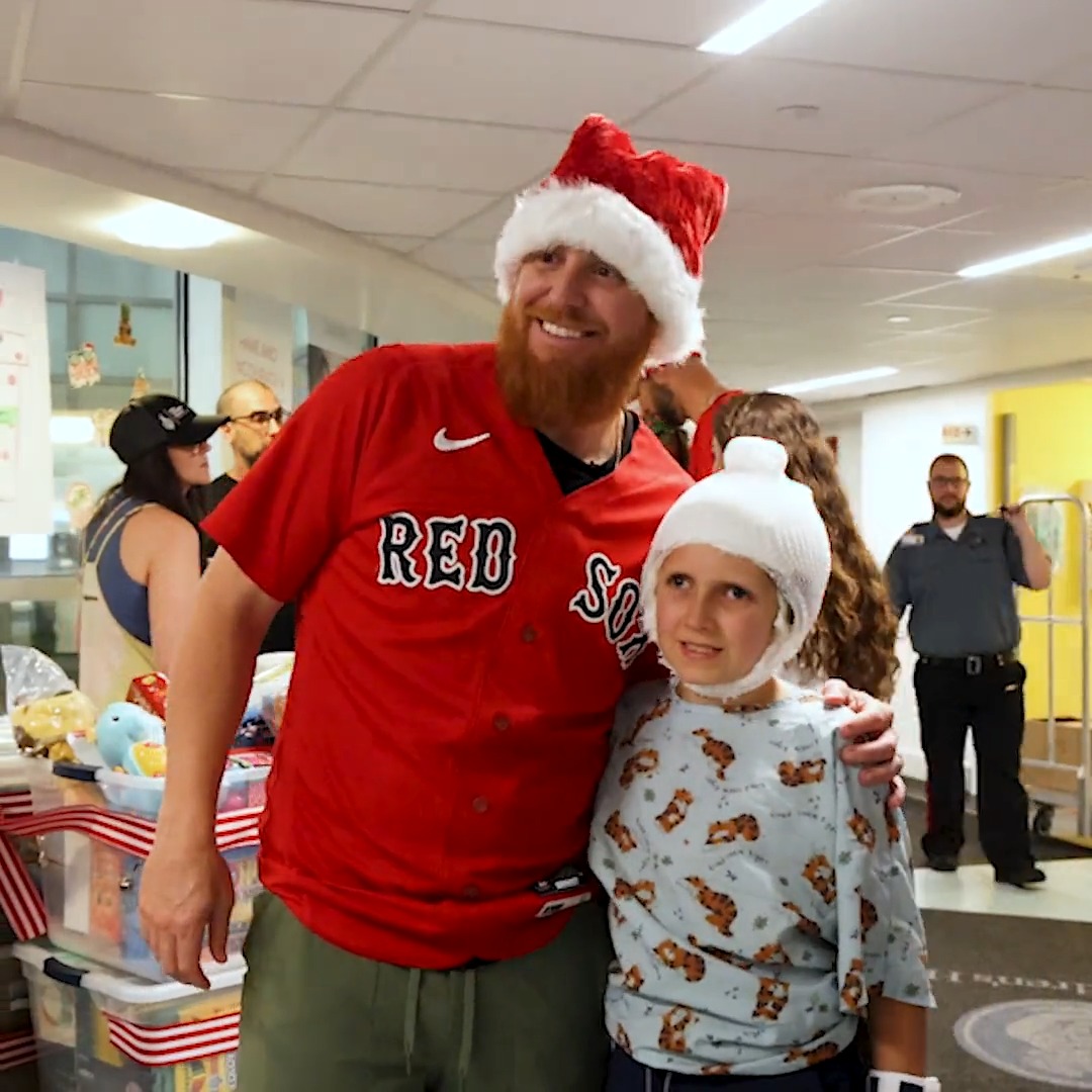 Justin Turner, Nick Pivetta, and Chris Martin made sure it was a very Merry Christmas in July at Boston Children's!