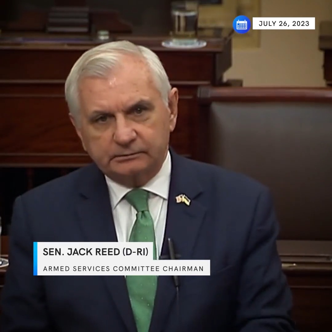 Members of our Armed Services who have served their country for decades are seeing their lives and careers derailed because of Republican Senator Tommy Tuberville’s blanket hold. Chairman Senator Jack Reed lays it out.