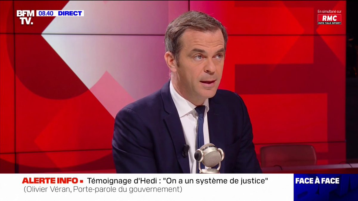 Olivier Véran (Olivier Véran) sur le témoignage d'Hedi: "Je ne suis pas la personne qui doit rendre la justice"