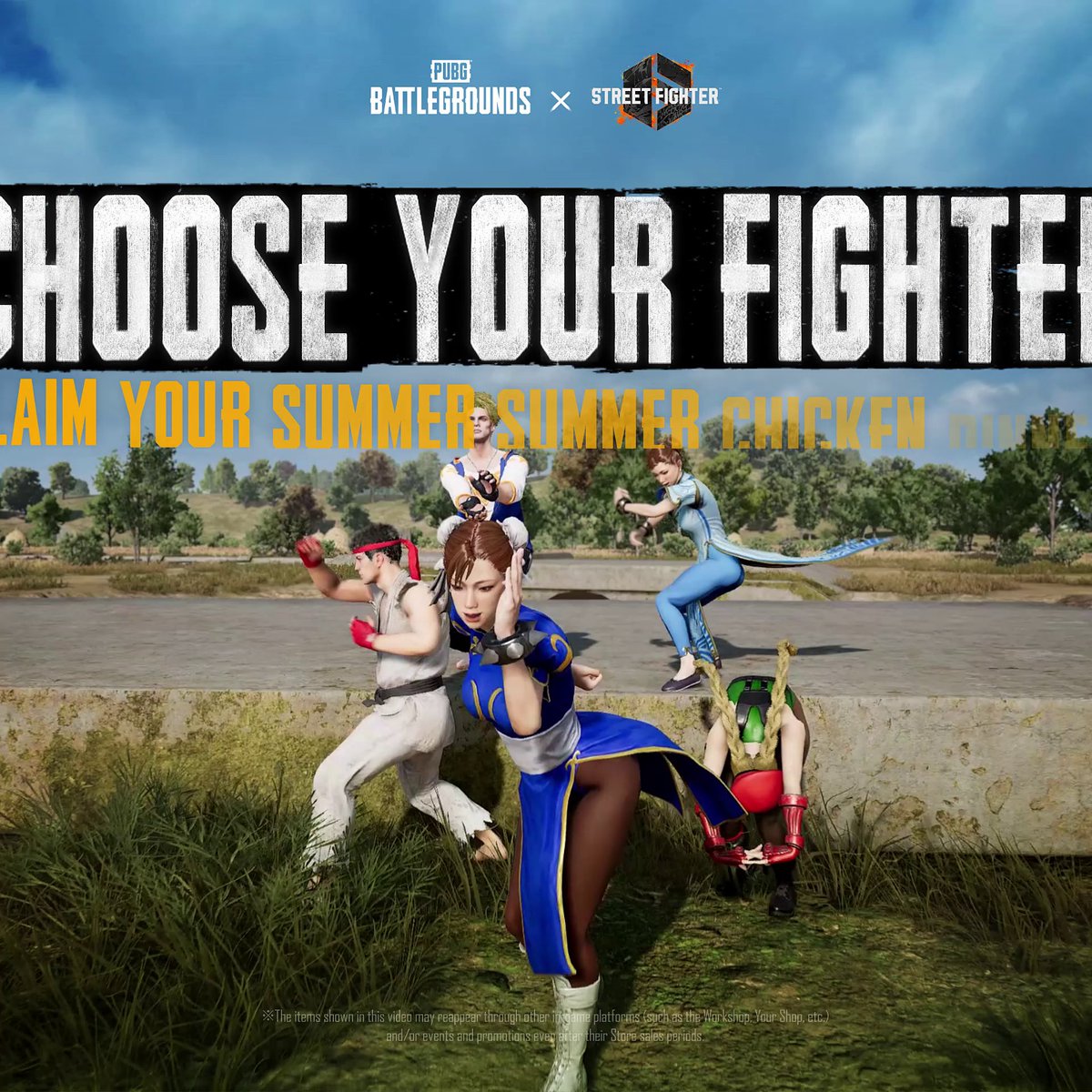 #PUBG x #StreetFighter Giveaway Event 🔥 CHOOSE YOUR FIGHTER and 50 lucky winners will win that character's skin! Quote this tweet and include the following: 💪 State your choice of Fighter #️⃣ Hashtag #PUBGxStreetFighter 🎮 Share your PUBG in-game nickname &amp; platform