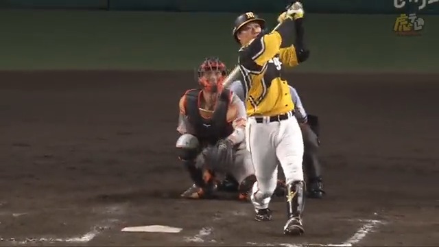 美しい放物線を描いてレフトスタンドへ！大山選手の第12号同点ソロホームラン！ #hanshin #虎テレ #阪神タイガース #ARE