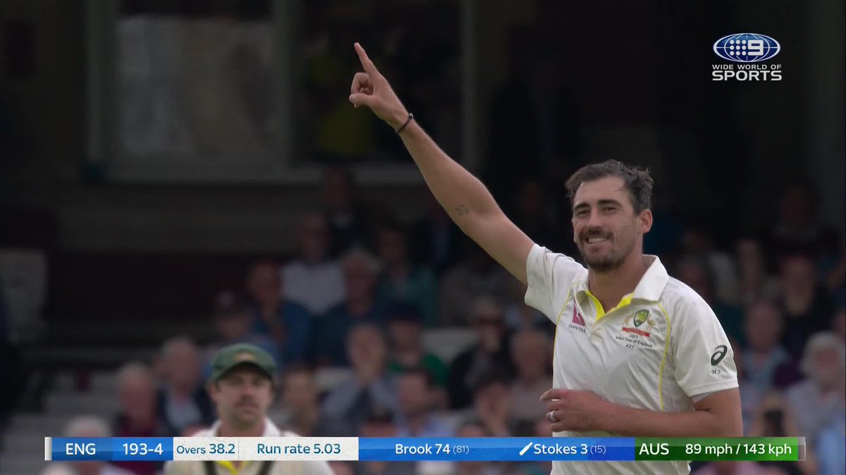 Starc with a sizzler to send Stokes packing! 🔥 #Ashes