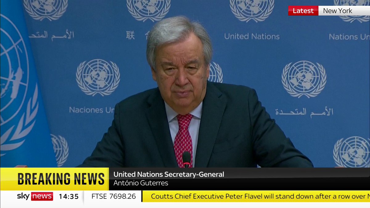 NOW - UN chief claims "the era of global warming has ended, the era of global boiling has arrived."