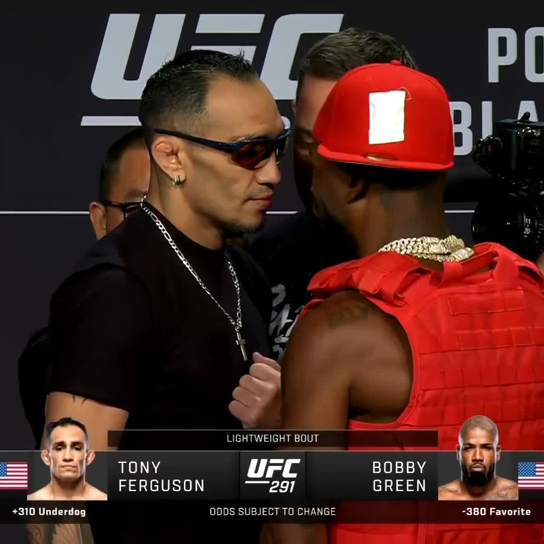 No love between lightweights 👀 Tony Ferguson vs Bobby King Green on Saturday's main card! [ #UFC291 | Live on ESPN+ PPV: ]
